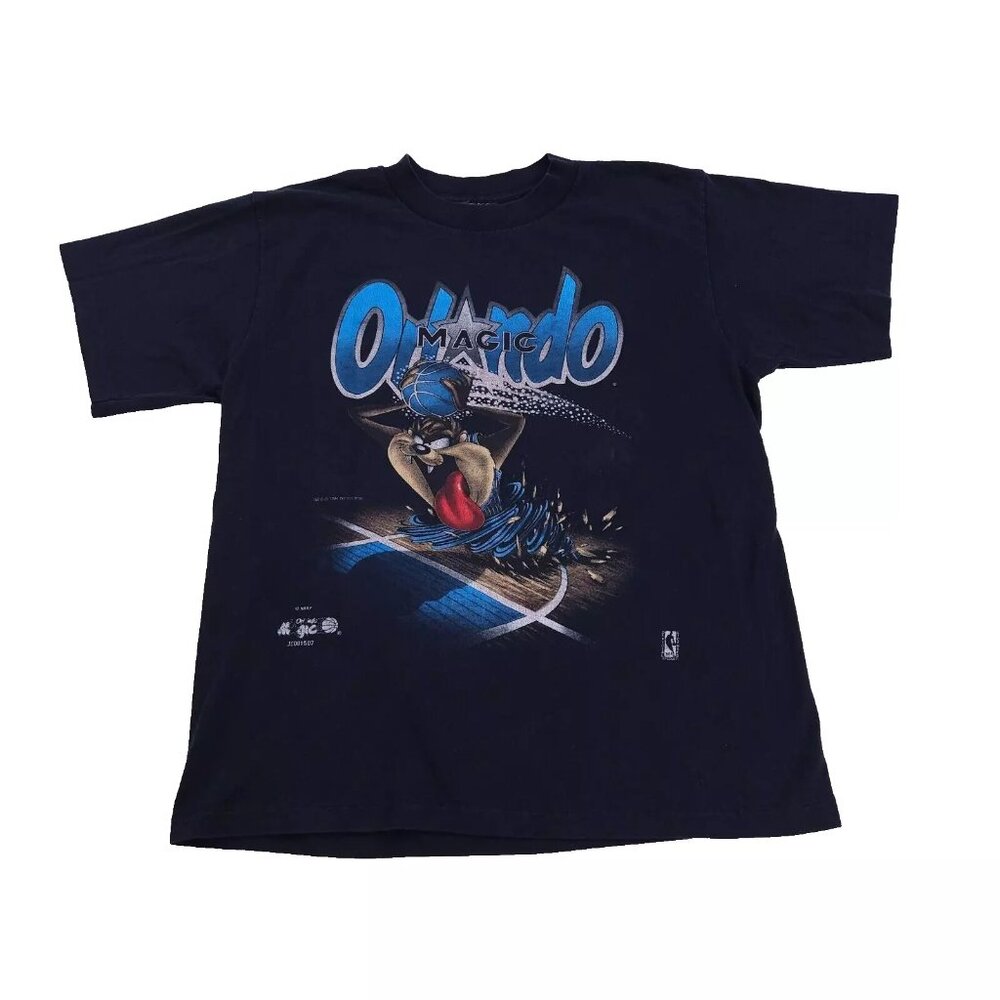 Nba Orlando Magic Taz 90s Vintage T-shirt Looney Tunes Changes Size L Shaq